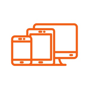 Icono que representa que el programa de facturacion electronica Getradi este puede utilizar en ordenador, tabley y movil.